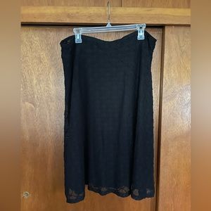 Black skirt with lace overlay